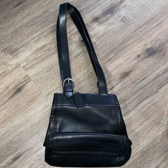 Coach Handbags - Coach Waverly Soho Vintage Black Leather Bag
